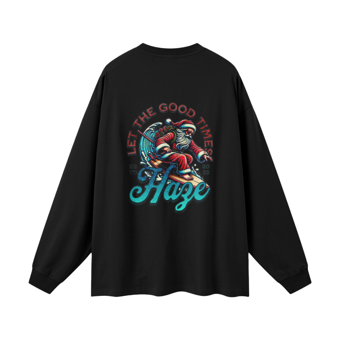 Streetwear Unisex 305G FOG 100% Cotton Long Sleeve Tee