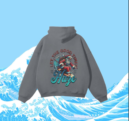 Limited edition Santa surfing hoodie